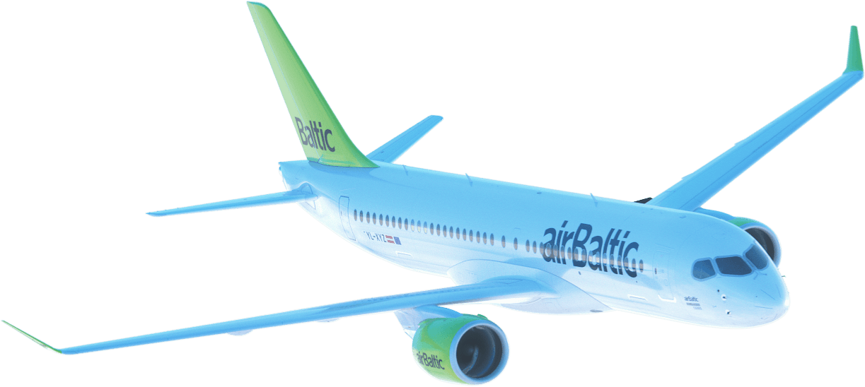 Airbus A220-300 - Bombardier Cs300 Air Baltic Png Clipart (1223x548), Png Download