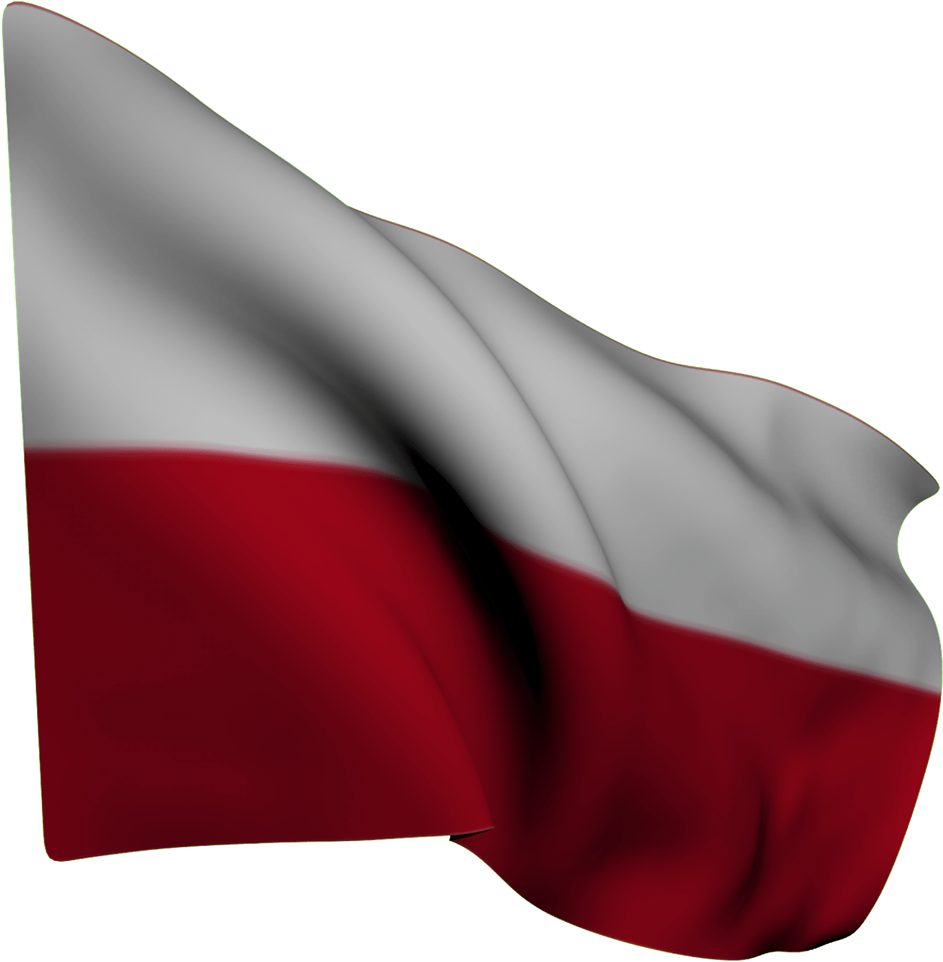 Flag Poland White - Bandeira Polonia Png Clipart (1280x963), Png Download