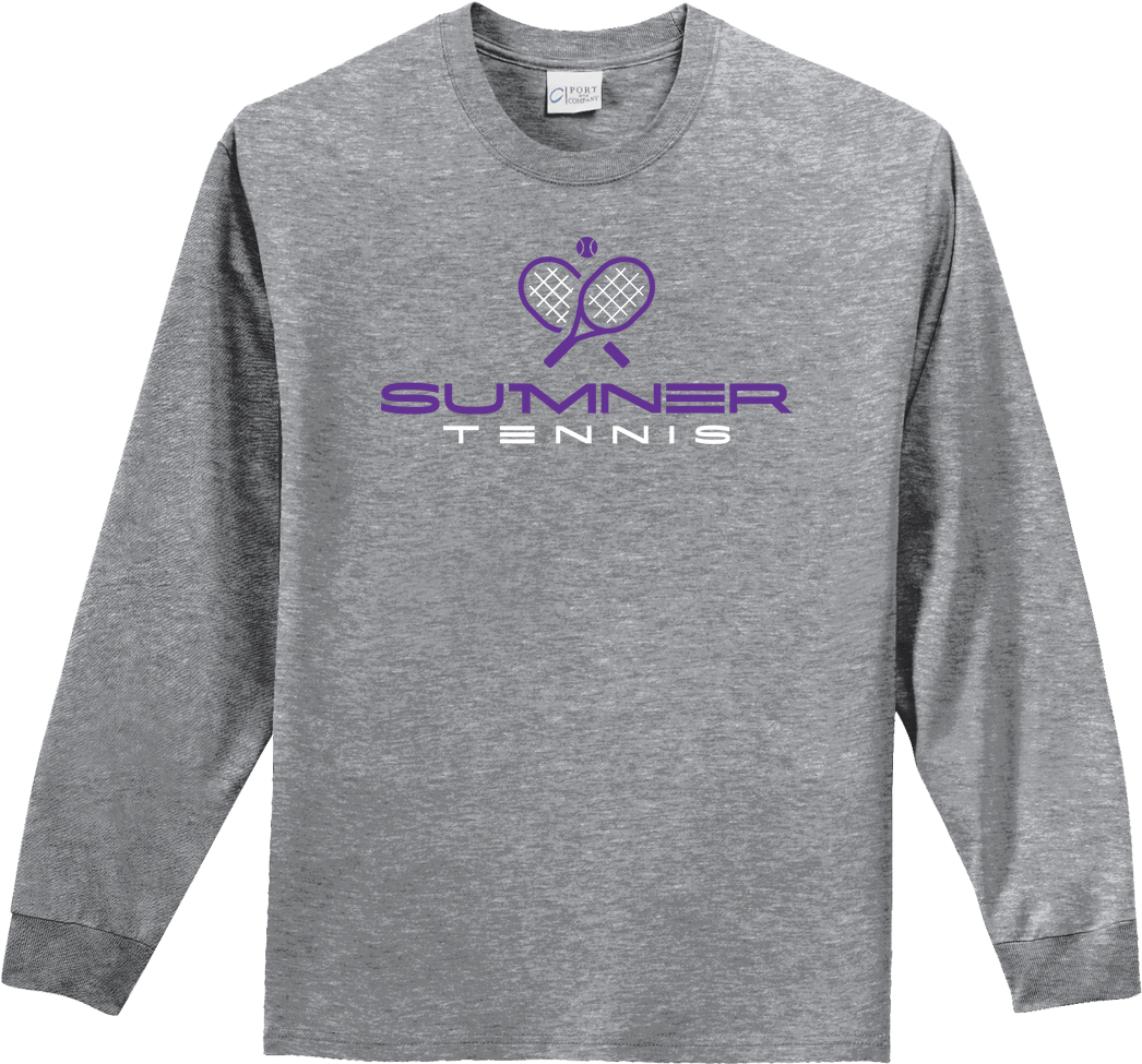 Sumner Tennis Long Sleeve Cotton T Shirt - T-shirt Clipart (1200x1200), Png Download
