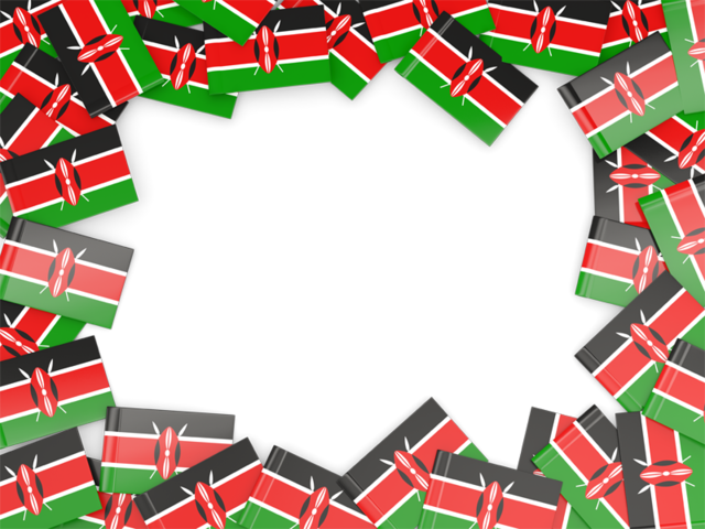 Kenya Flag Frame Clipart (640x480), Png Download