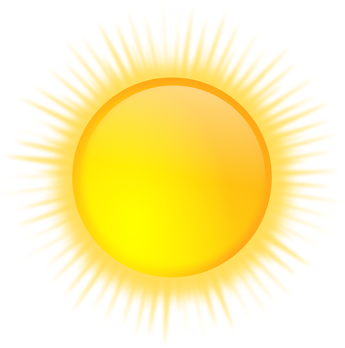 Sun Sunny Weather Sunshine Yellow Forecast - Sunshine Hd Png Clipart (715x720), Png Download