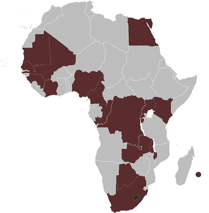 Nigeria Cameron Uganda Ivory Coast Mali Malawi Senegal - Egypt In Africa Map Png Clipart (746x805), Png Download