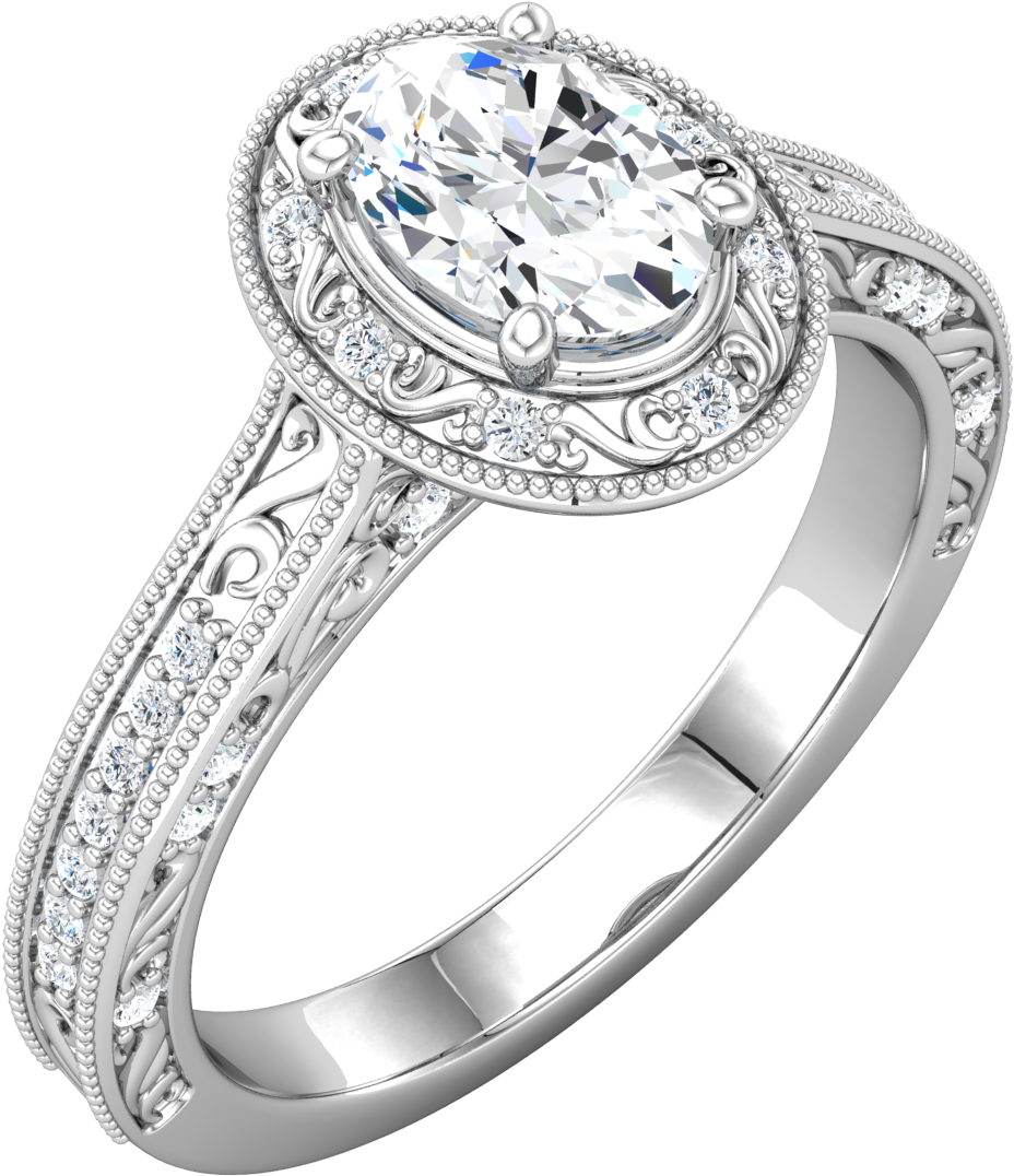 Gorgeous Vintage Style Engagement Ring By - Pre-engagement Ring Clipart (1200x1200), Png Download