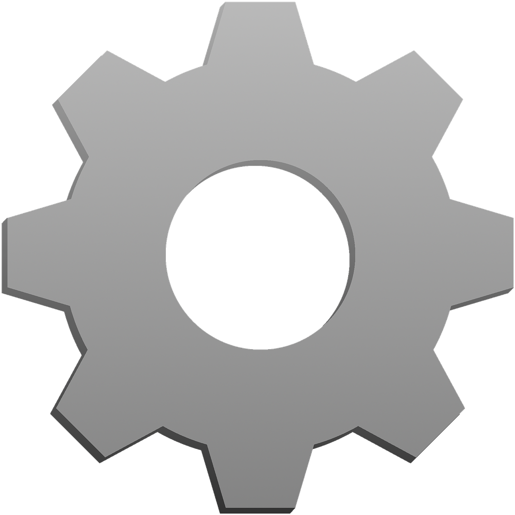 Settings Gear Iron Icon Png Image - Gear Cog Clipart (1280x1280), Png Download