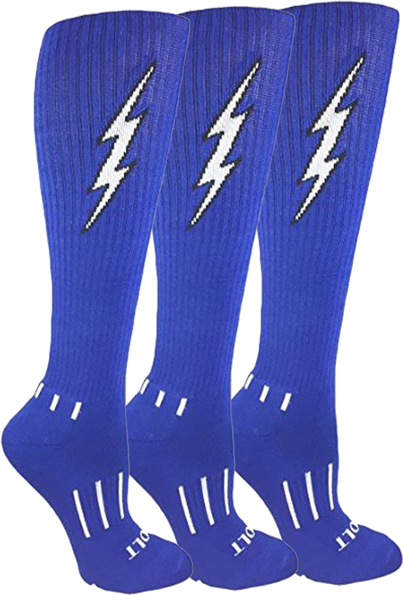 Royal Blue With Black Insane Bolt - Sock Clipart (2048x2048), Png Download