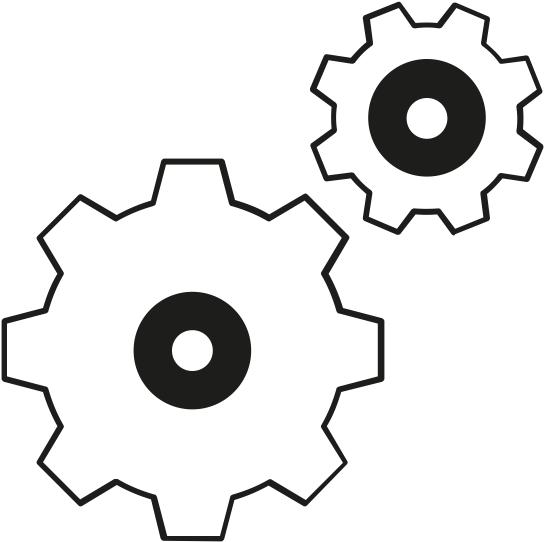 Gears Rubber Stamp - Settings Icon For Website Clipart (600x600), Png Download
