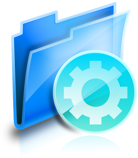 Directory, Folder, Gearwheel, Preferences, Settings - File Manager Clipart (458x720), Png Download