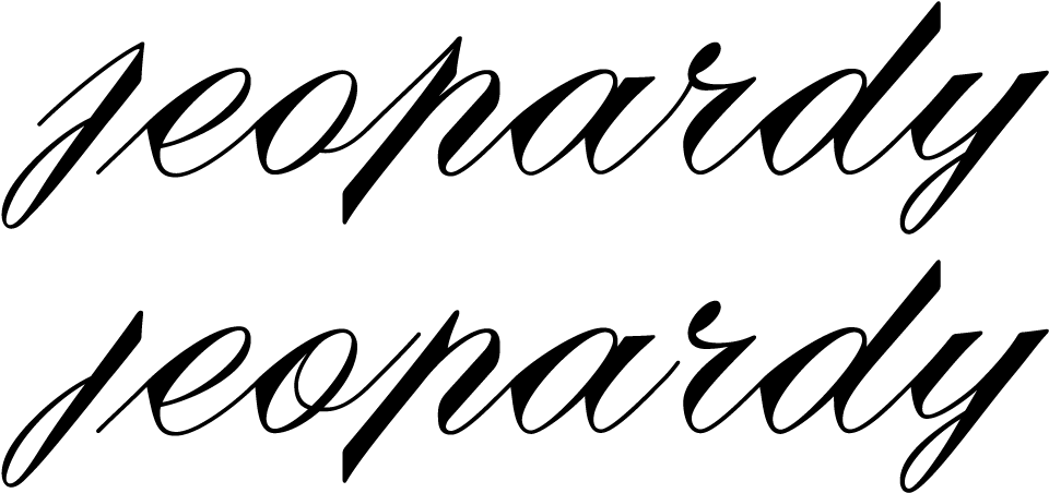 Alternate 'prototype' Lowercase Characters - Calligraphy Clipart (1000x475), Png Download