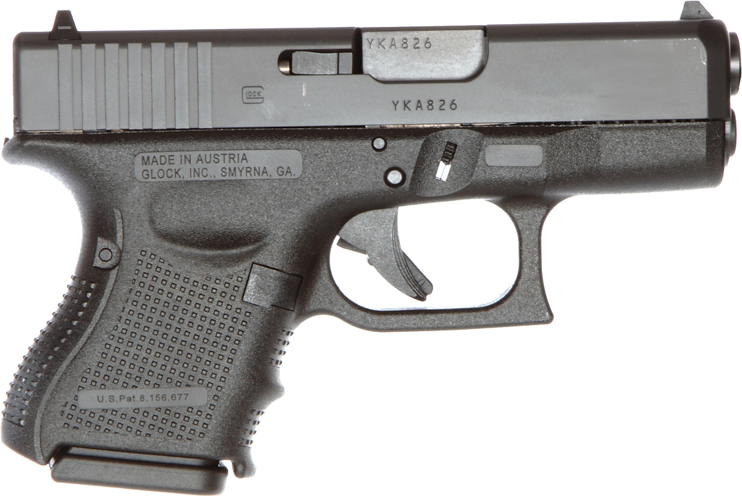 Glock 26 - 10mm Gun Clipart (1196x735), Png Download