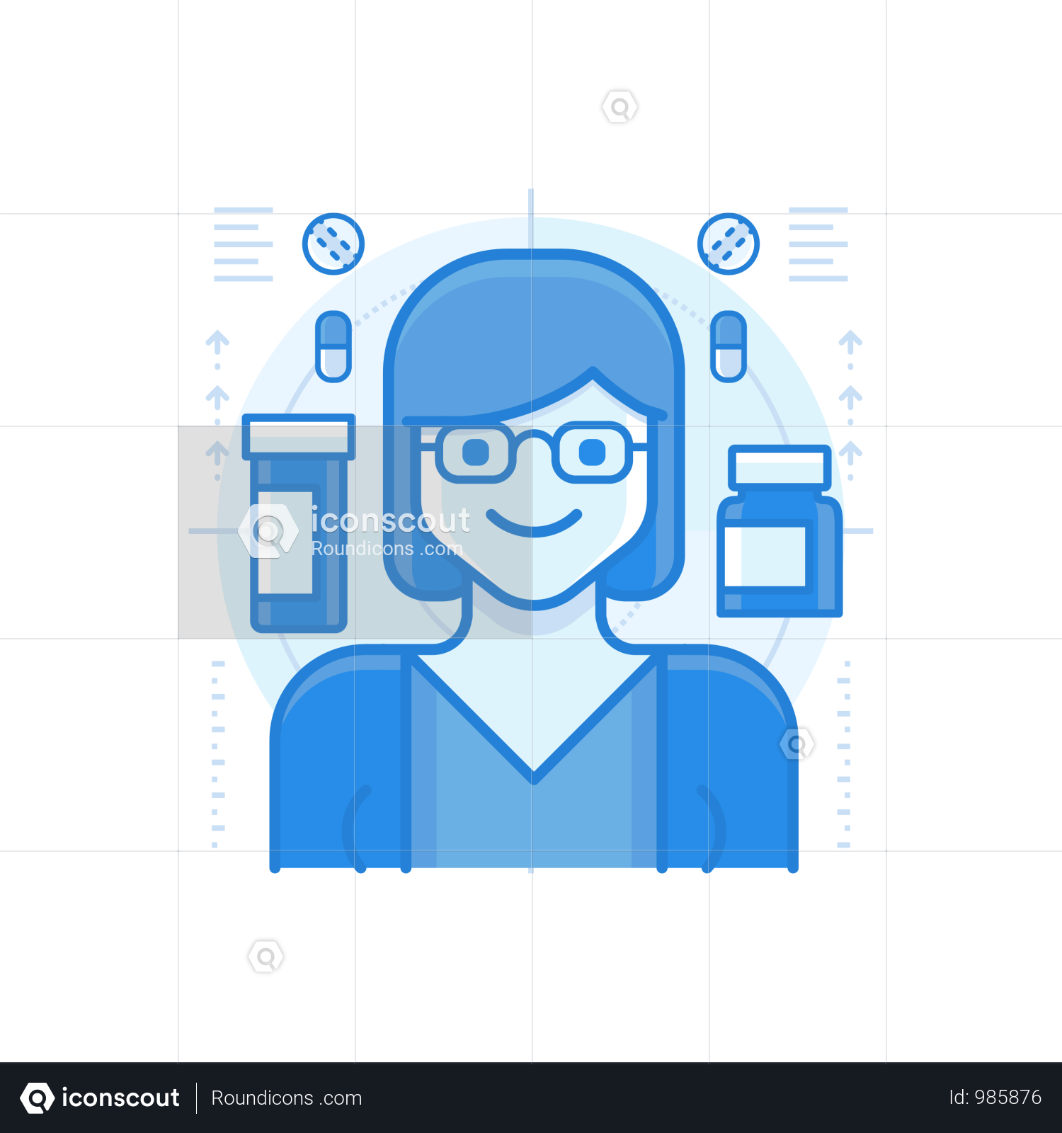 Pharmacist Illustration - Graphic Design Clipart (1500x1600), Png Download