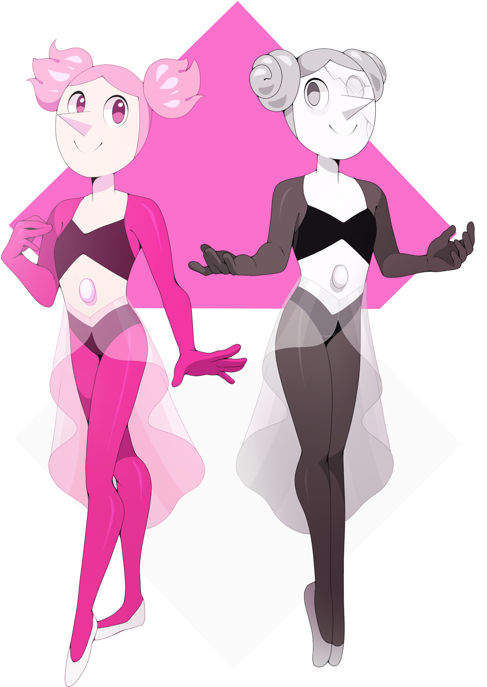 If She Is Pink Pearl Ill Shit Might As Well Get Art - Steven Universe Pink Pearl Before And After Clipart (1070x1493), Png Download
