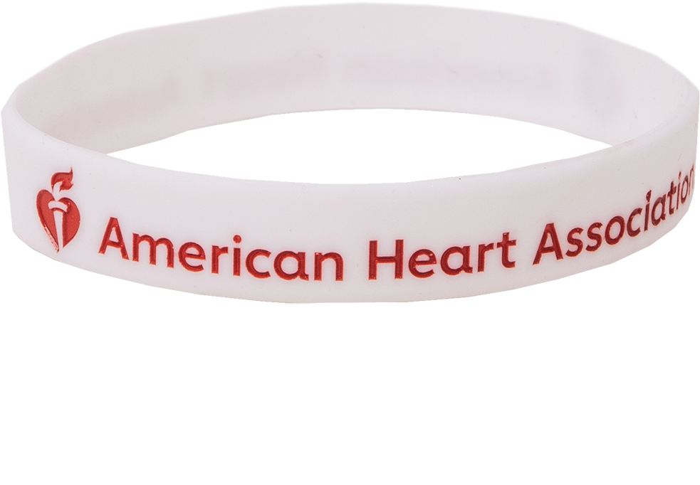 American Heart Association White Wristbands - Bangle Clipart (1000x1000), Png Download
