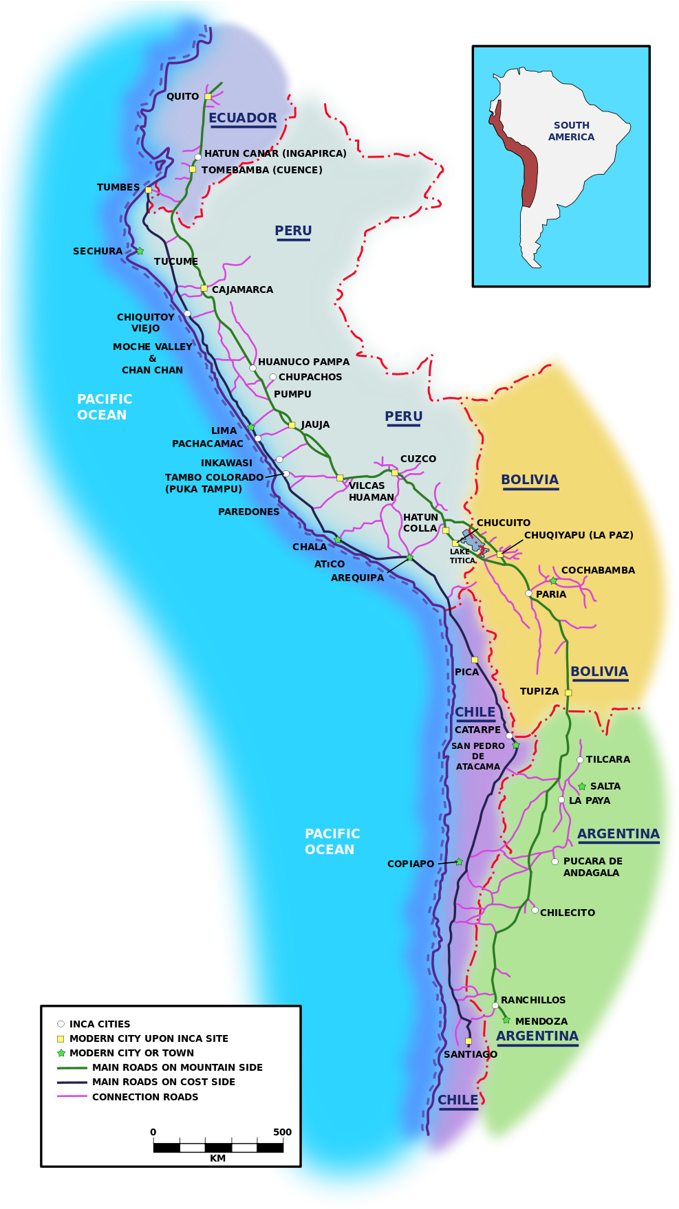 The Inca Road System - Incan Road System Clipart (1000x1757), Png Download