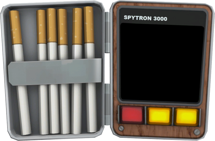 Tf2 Spy Disguise Kit - Team Fortress 2 Spy Cigarette Case Clipart (748x489), Png Download