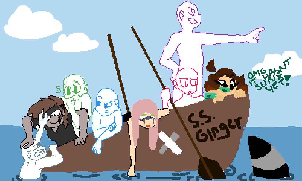 Sinking Ship Collab - Drawing Clipart (1000x600), Png Download