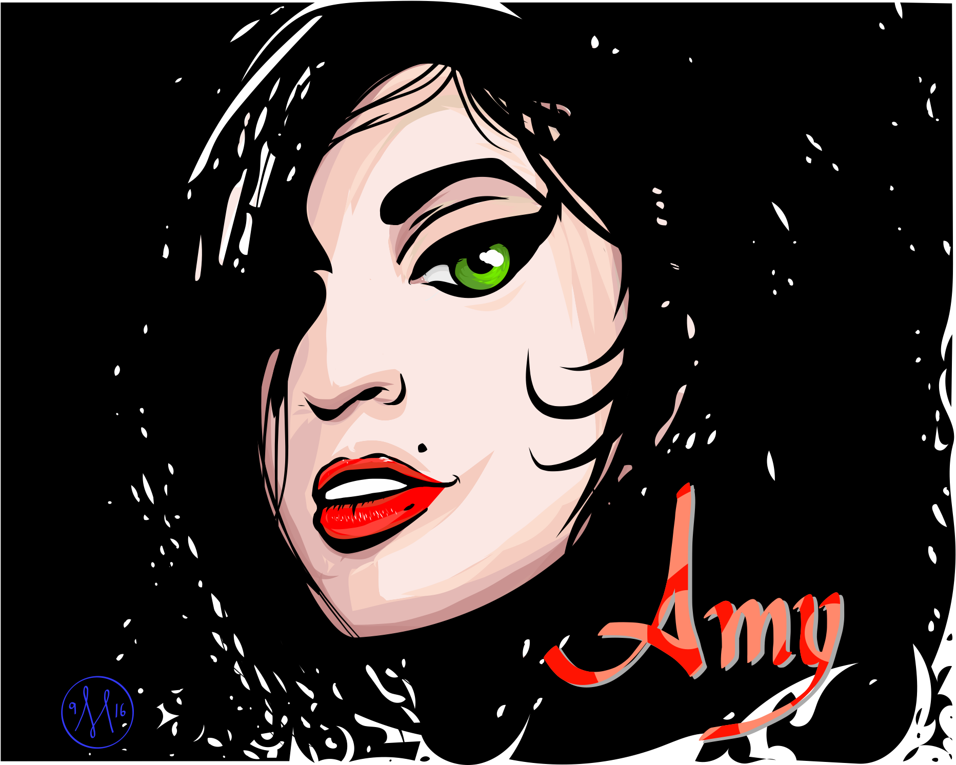 Amy Winehouse My Rendition Of A Great Artist - Illustration Clipart (2048x1536), Png Download