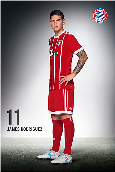 Derzeit Spielt Er Beim Fc Bayern München - James Rodriguez Bayern Poster Clipart (660x660), Png Download