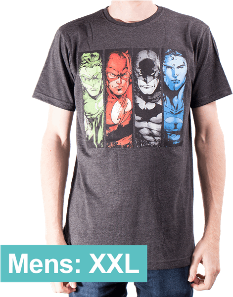 Justice League Panel Grey Men's T-shirt - Captain America Clipart (600x600), Png Download
