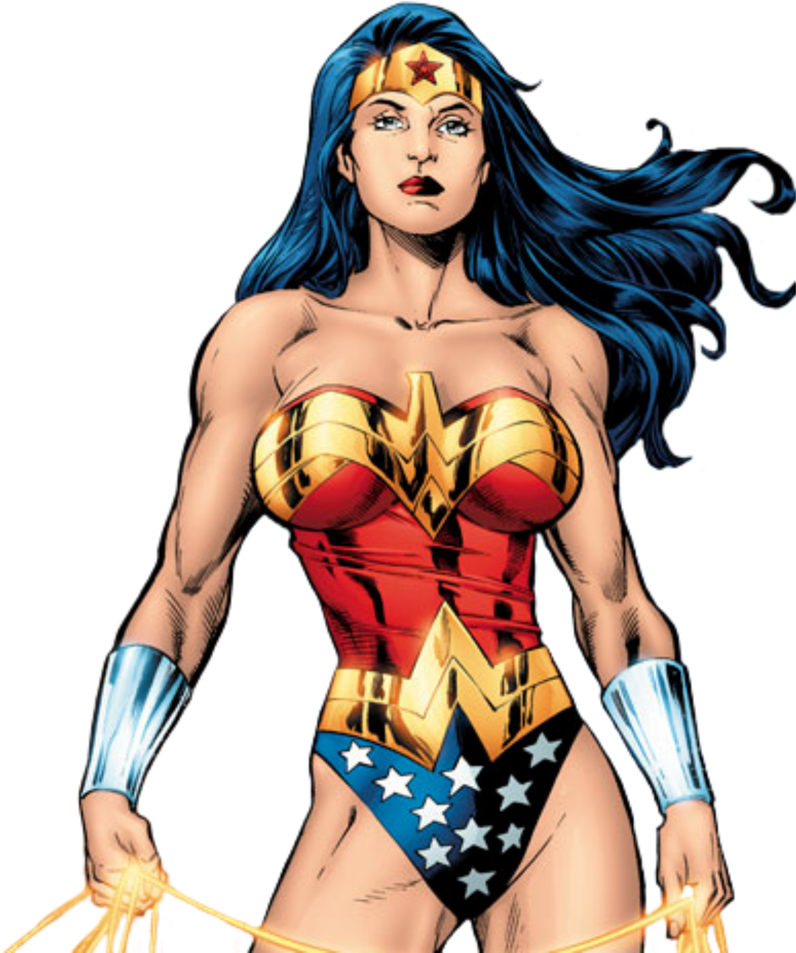 Aquaman And Wonder Woman Png - Wonder Woman Comic Muscles Clipart (1999x2000), Png Download