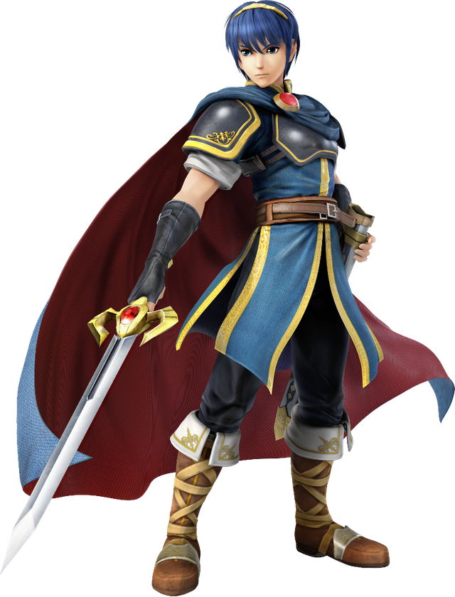 Game Character Drawing - Super Smash Bros Wii U Marth Clipart (640x840), Png Download