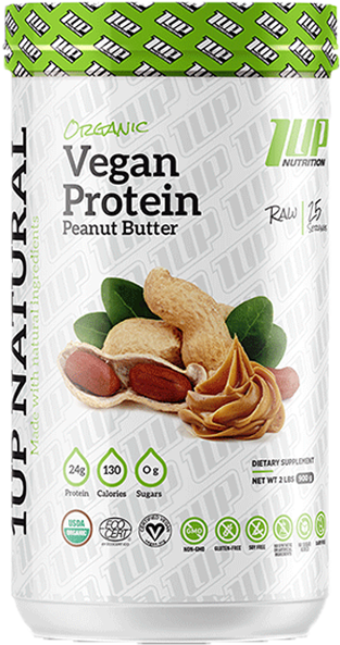 1up Nutrition Vegan Peanut Butter Protein Powder - Potato Chip Clipart (1111x736), Png Download