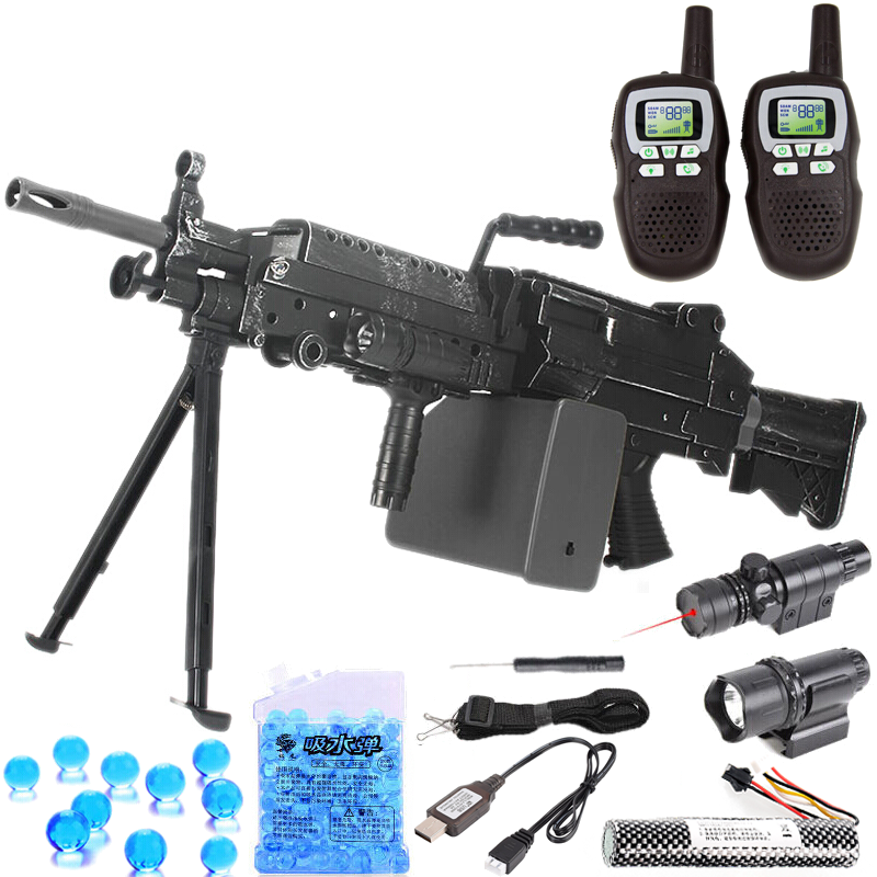 M249 4 Million Water Bombs M249 Walkie Talkie Telescope - M249 Light Machine Gun Clipart (800x800), Png Download