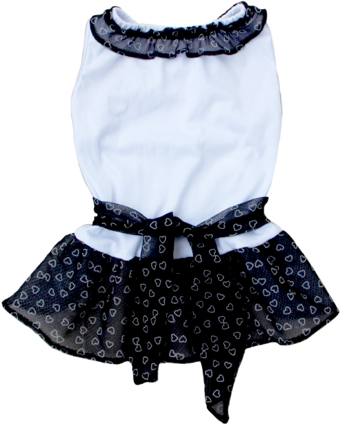 Vestido Coração Preto - Day Dress Clipart (1086x724), Png Download