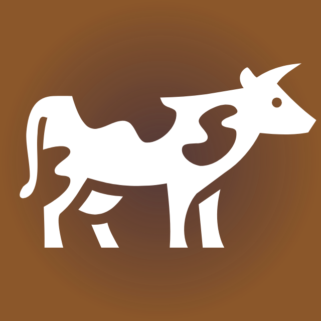Leather Cows - Cow Icon White Clipart (640x640), Png Download