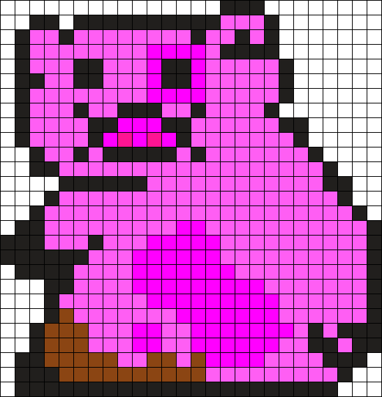 Waddles From Gravity Falls Perler Bead Pattern / Bead - Diamond Armor Clipart (547x568), Png Download