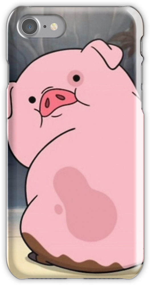 Waddles Iphone 7 Snap Case - Pig Turning Around Meme Clipart (750x1000), Png Download