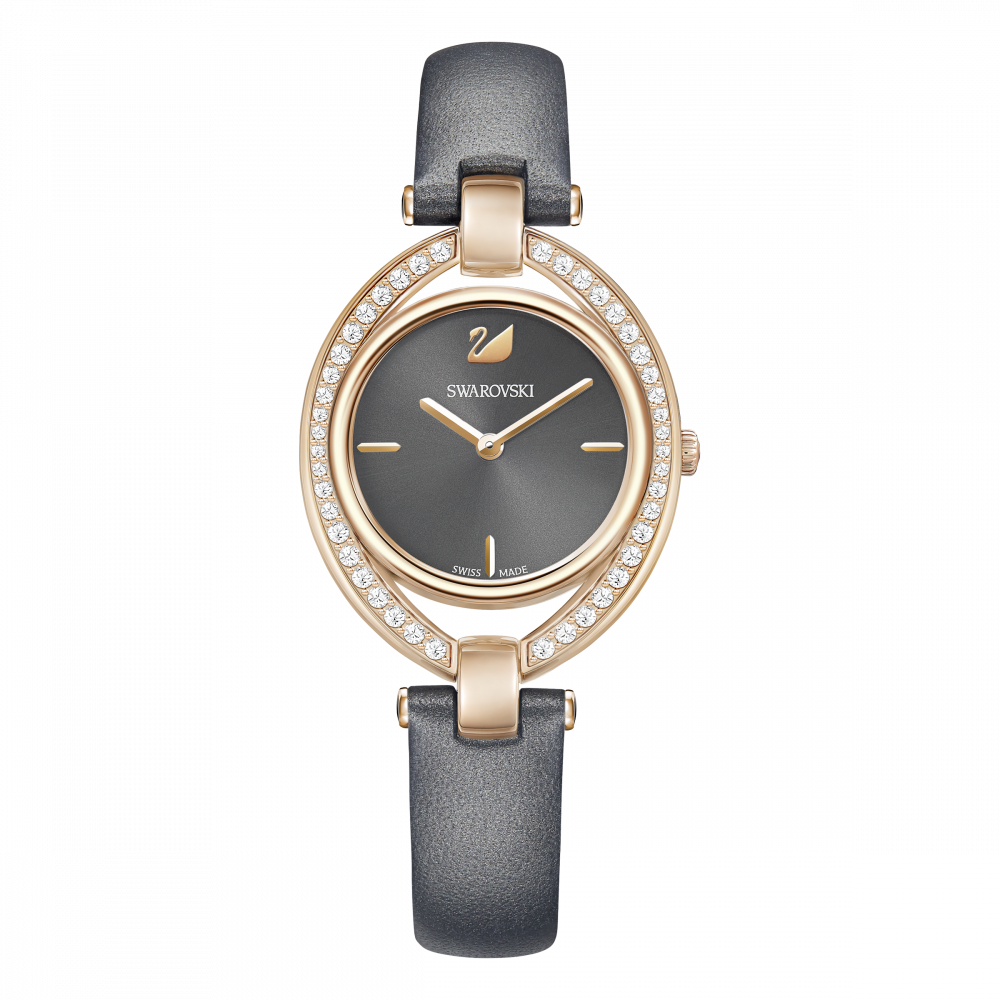 Stella Watch With Leather Strap, Bt14,900 - Watch Swarovski Swiss Made Clipart (1000x1000), Png Download