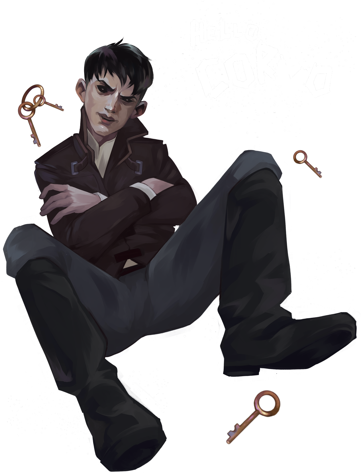 Young, Dumb, And Full Of You Know - Dishonored 2 The Outsider Fanart Clipart (1280x1652), Png Download