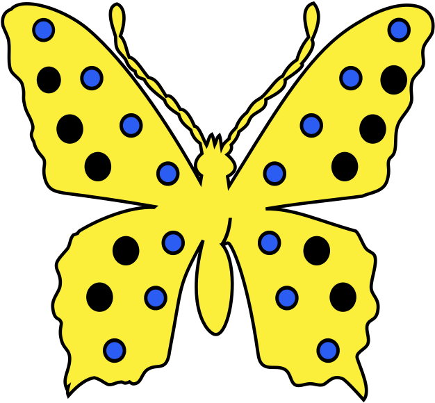 Meuble Héraldique Papillon Miraillé - Papillon Héraldique Clipart (931x1024), Png Download