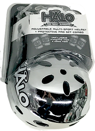 Halo Rise Above Chrome Multi-sport Helmet And Bonus - Bicycle Helmet Clipart (314x439), Png Download