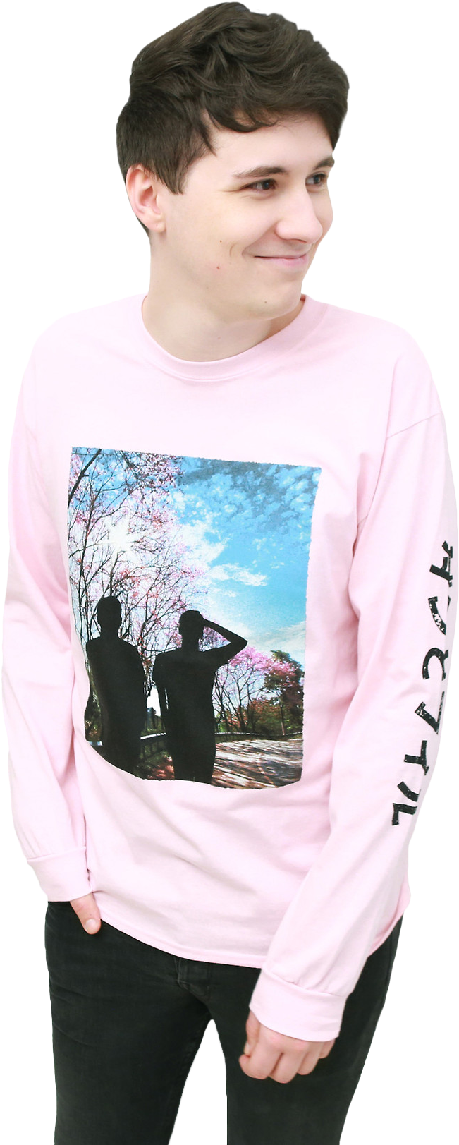 Dan And Phil Pink Blossom Sweater Clipart (1280x1707), Png Download