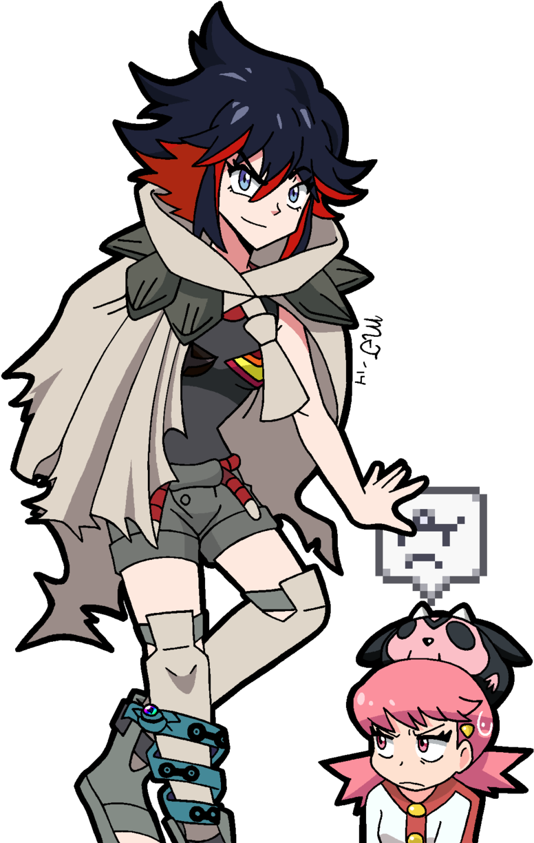 Akane Higana Jakuzure Nonon Matoi Ryuuko Miltank And - Rawr Xd Anime Clipart (776x1224), Png Download