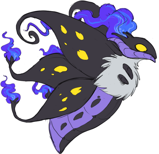 Pokémon Go Purple Vertebrate Violet Art - Volcarona And Chandelure Fusion Clipart (800x700), Png Download