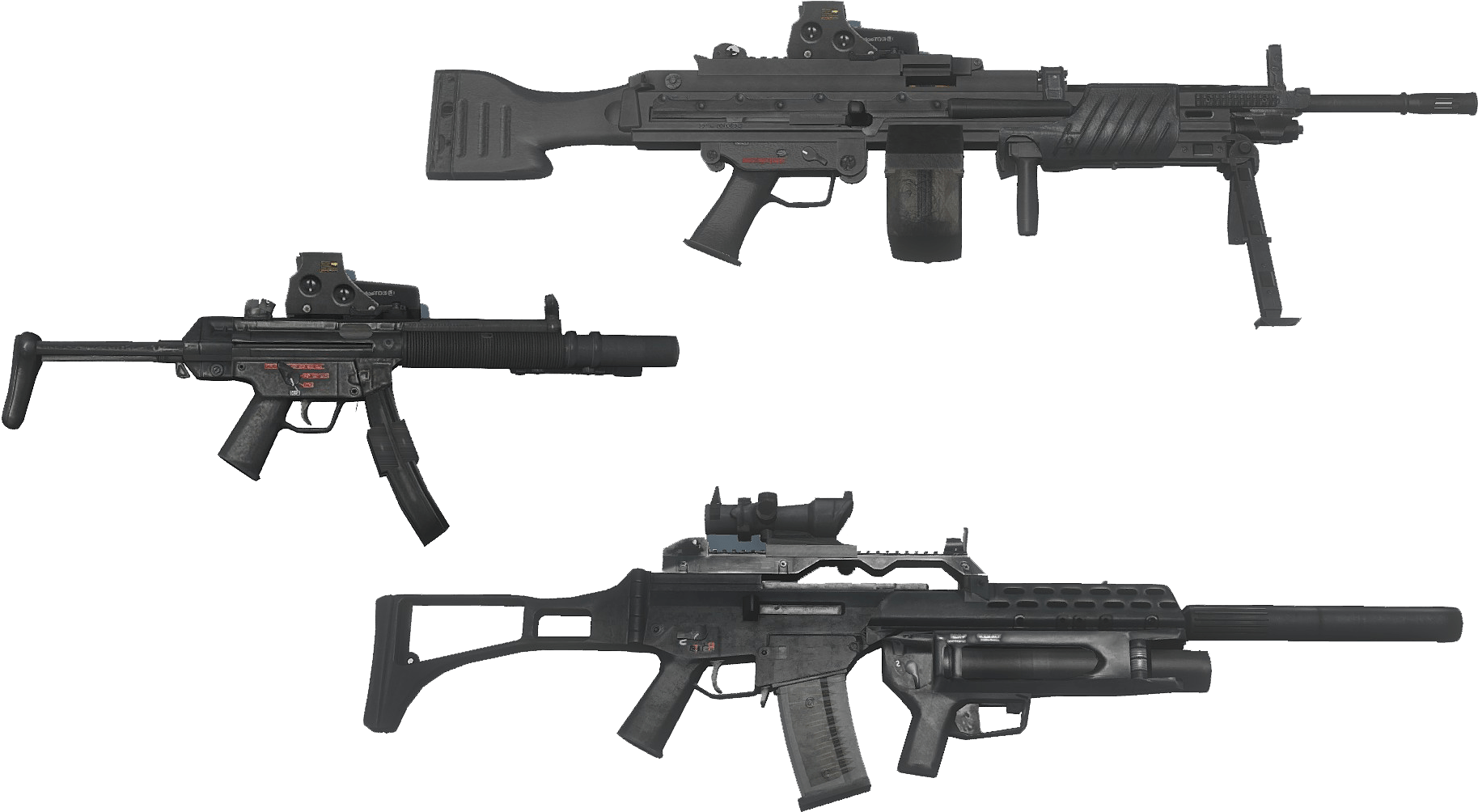 Pack-armas - G36 Aimpoint Clipart (1920x1080), Png Download