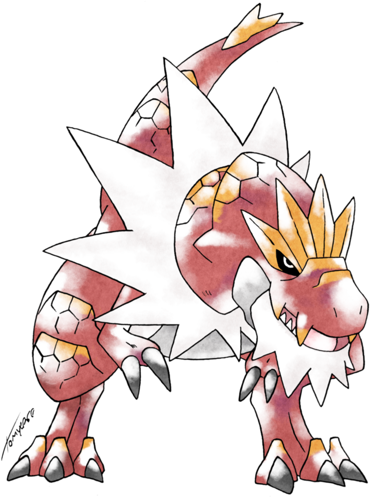 View Samegoogleiqdbsaucenao Tyrantrum , - Ken Sugimori Gen 4 Clipart (797x1003), Png Download