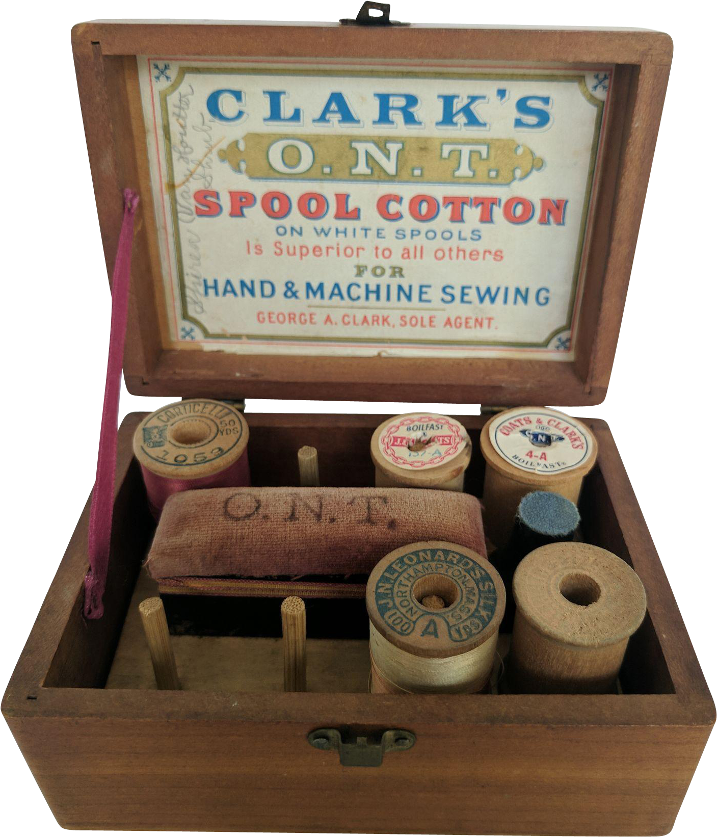 Clark's Wooden Sewing Box - Wood Clipart (1641x1641), Png Download