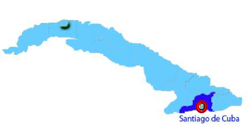 Ecosistema San Juan En Santiago De Cuba-cuba - Map Clipart (850x431), Png Download