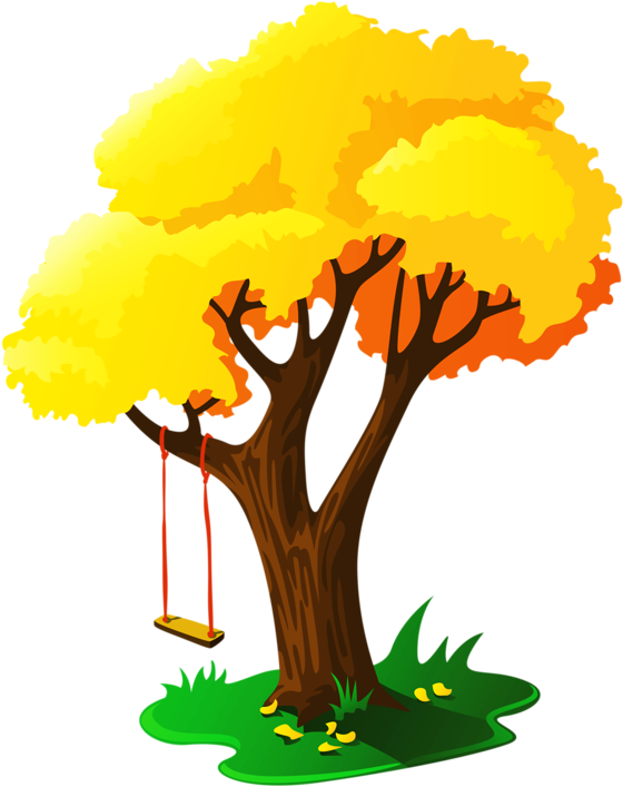 Фото, Автор Soloveika На Яндекс - Cartoon Fall Trees Png Clipart (656x800), Png Download