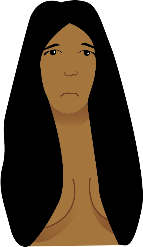 Close Sad Tibisay - Girl Clipart (601x893), Png Download