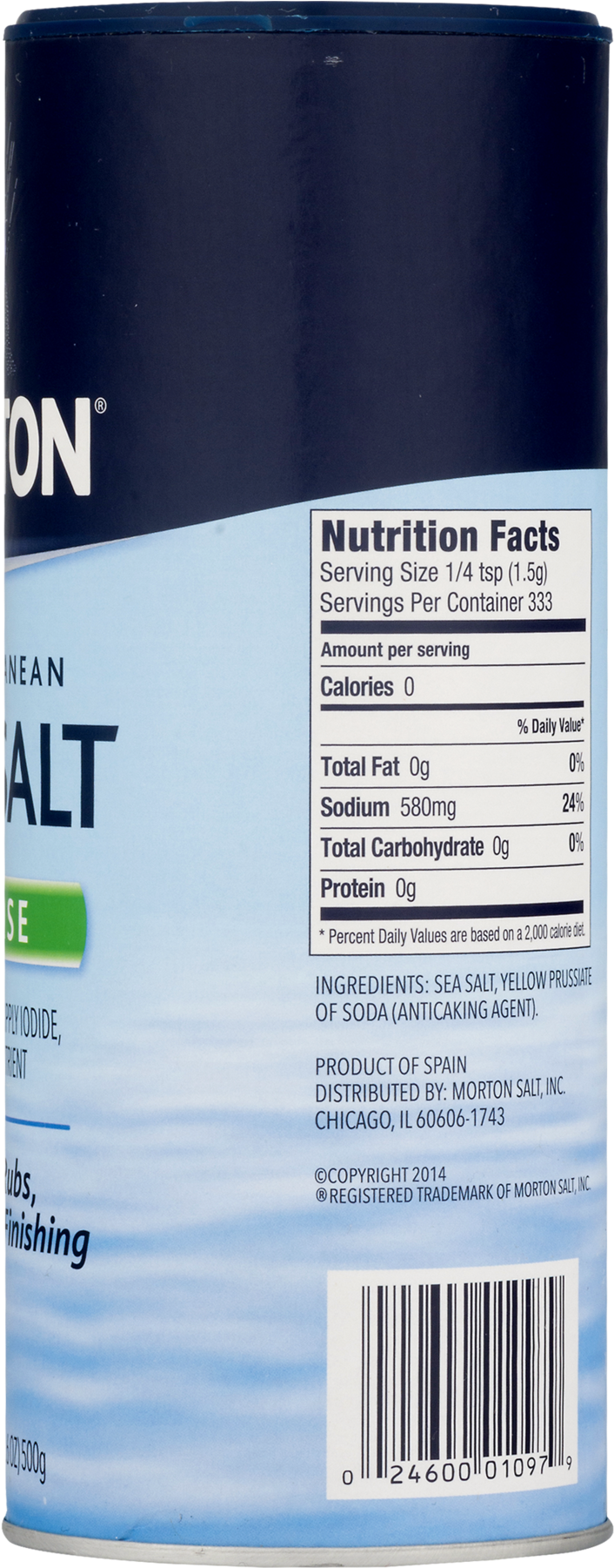 Morton Coarse Sea Salt - Label Clipart (1800x1800), Png Download