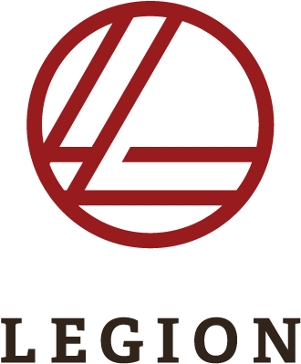 Legion Primary Logo Crimson-charcoal On Transparent - Legion Logistics Clipart (853x853), Png Download