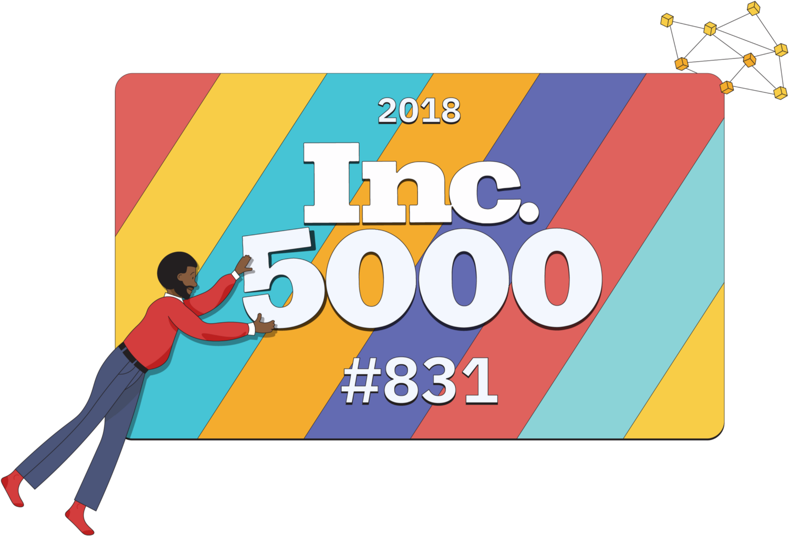 We're On The Inc 5000 - Graphic Design Clipart (1600x1088), Png Download