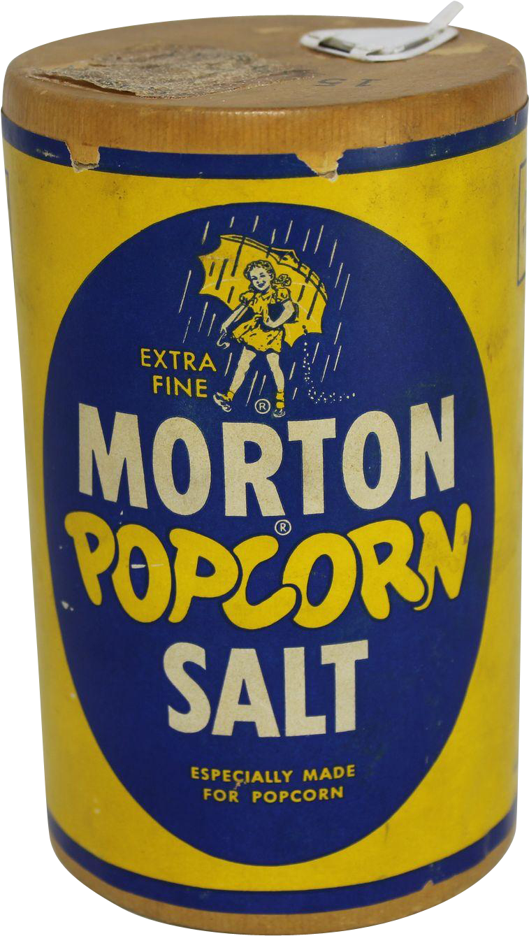 Vintage Morton Popcorn Salt Cardboard Container - Beer Clipart (1338x1338), Png Download