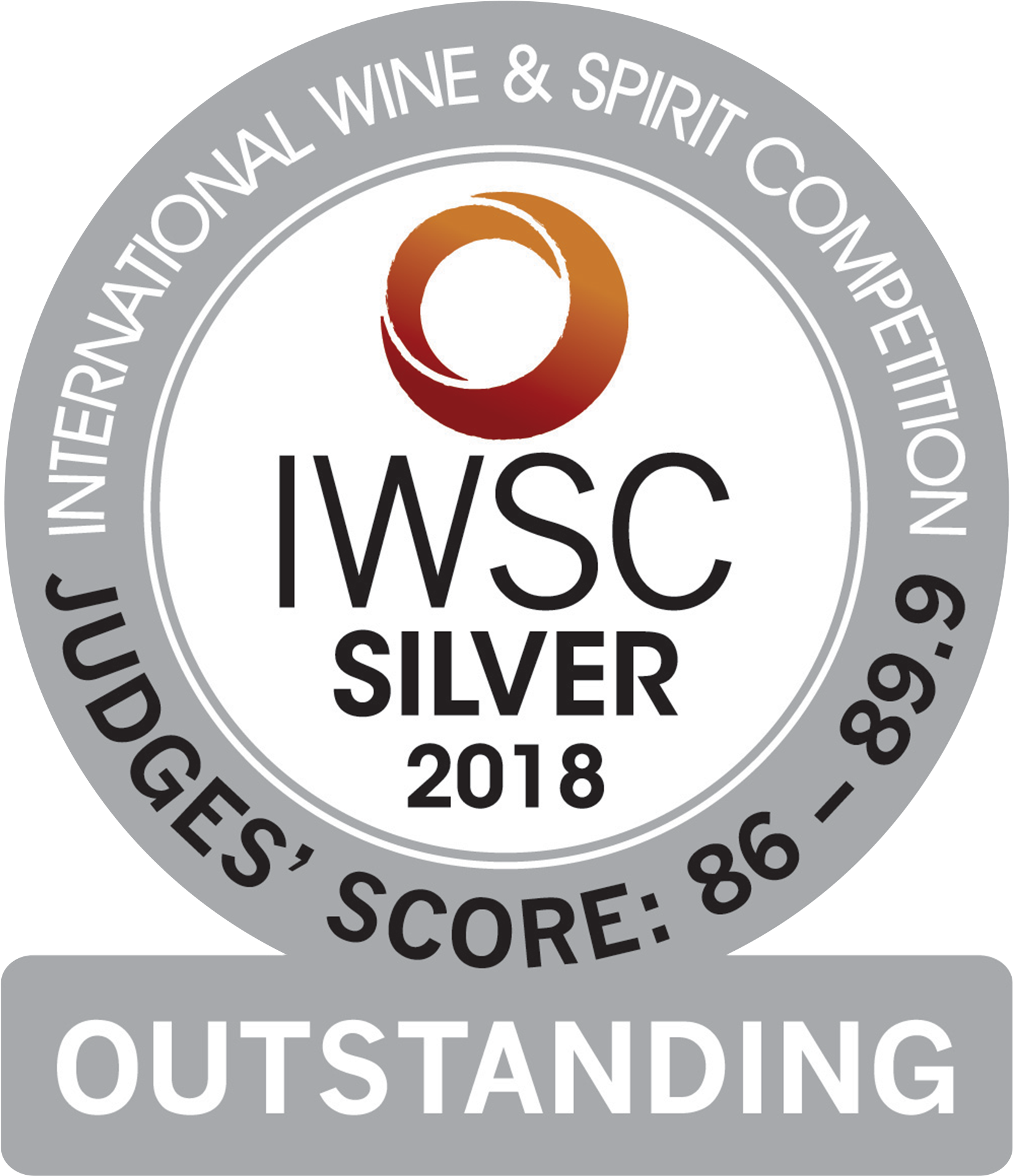 Iwsc Quality Award 2018 Silver Outstanding - International Wine And Spirit Competition 2018 Silver Clipart (1930x1930), Png Download