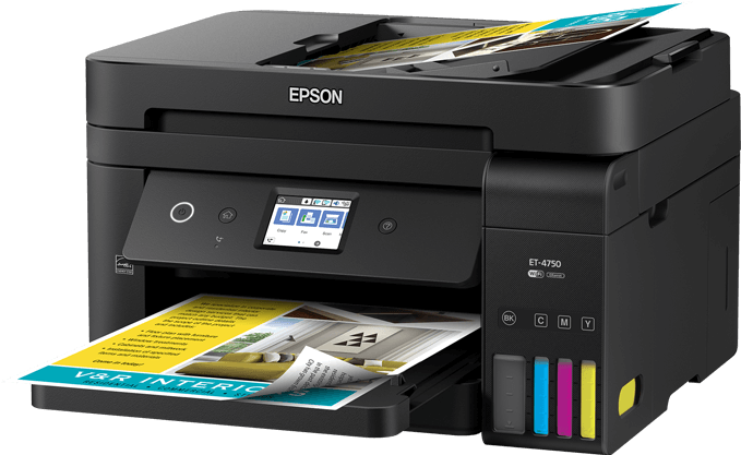 Epson Et 4750 Business Edition Printer - Epson Printer Et 4750 Clipart (800x500), Png Download