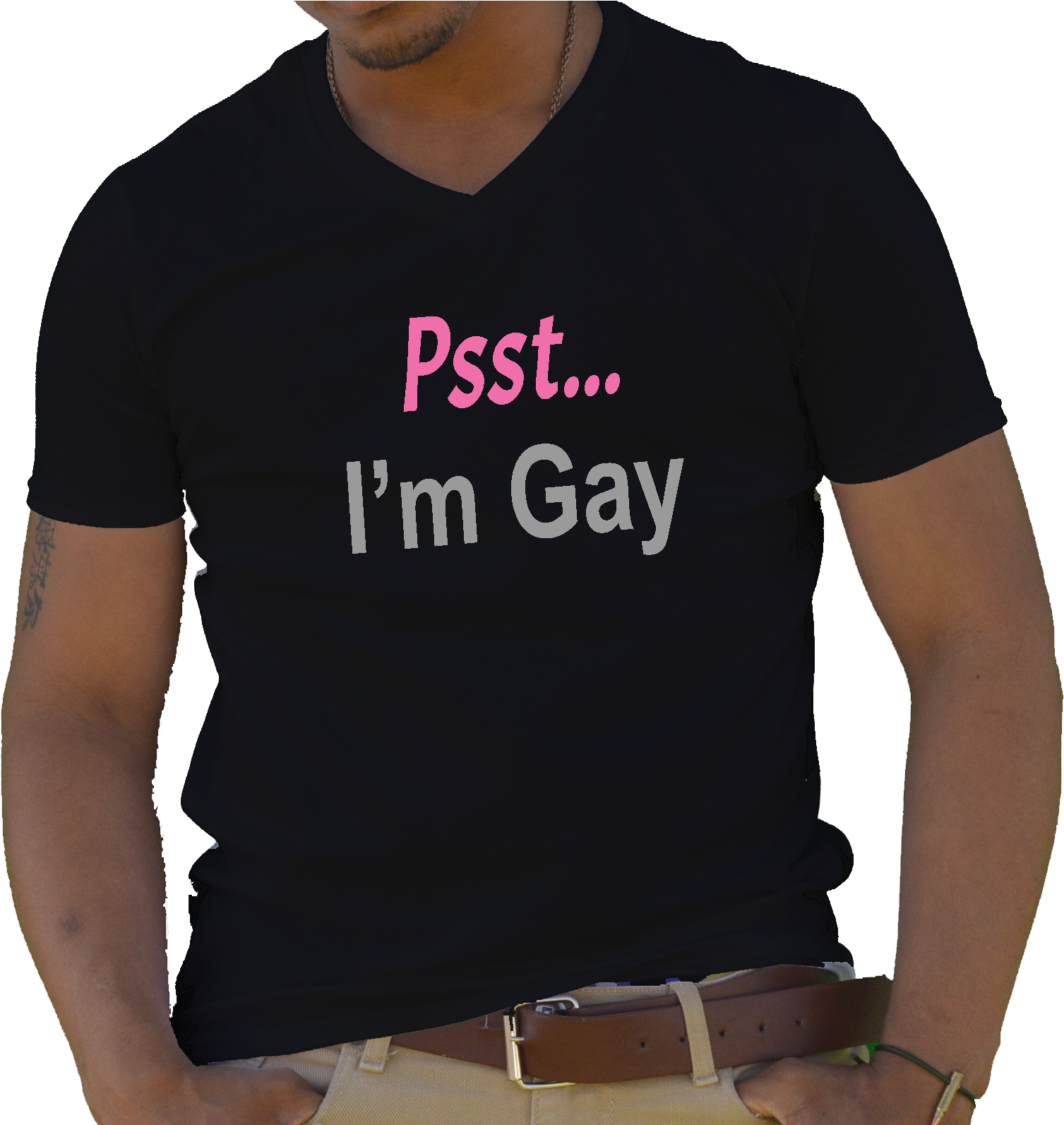 Psst I'm Gay - Active Shirt Clipart (1507x1593), Png Download